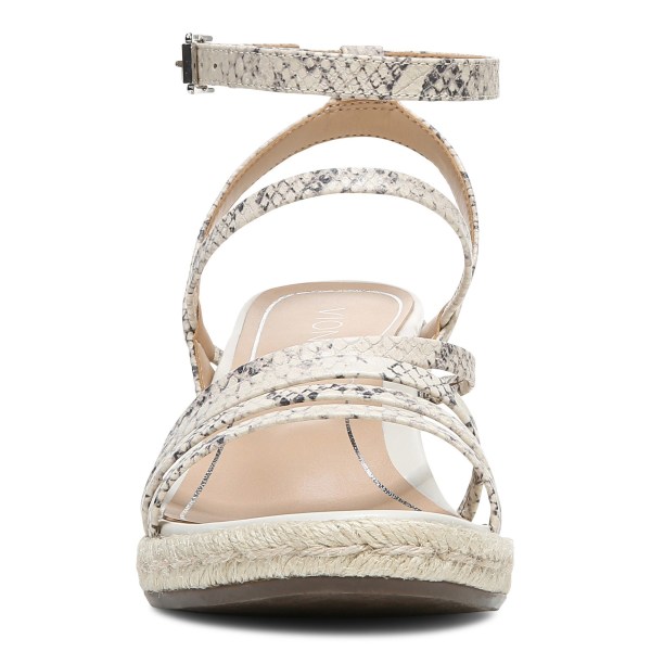 Vionic Sandals Ireland - Ayda Espadrille Wedge Sandal Cream - Womens Shoes On Sale | WXFYD-9320